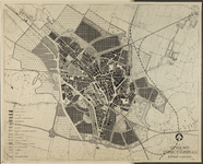 217408 Plattegrond van de stad Utrecht, met aanduiding van de diverse bestemmingen van gebiedsdelen.